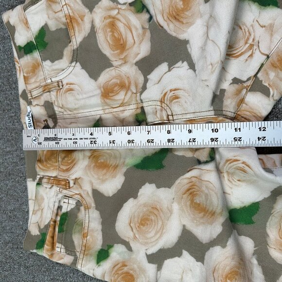 Acne Studios Bootcut Floral-Print Rose Jeans Orange Men's Size EU 44 / US 30 - Picture 9 of 10